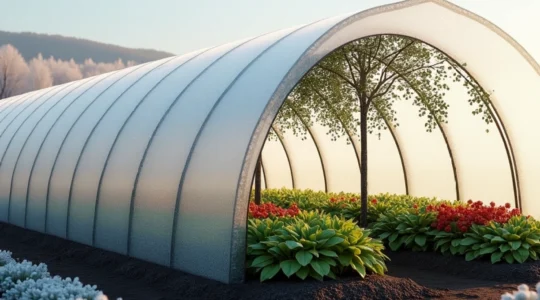 serre tunnel dans votre jardin d'hiver