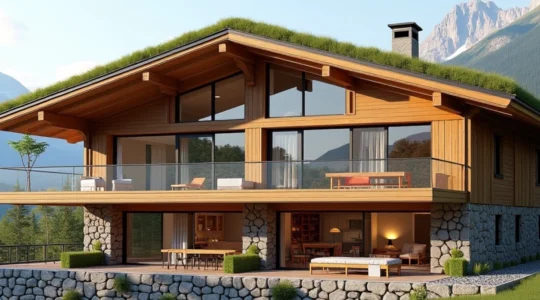 chalets en bois modernes